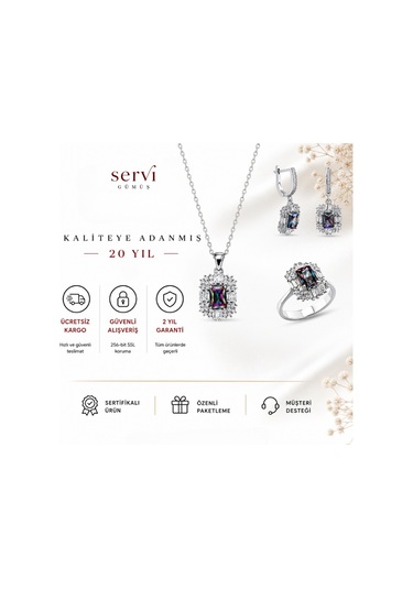 Servi 925 Ayar Gümüş Radiant Baget Set-33 74717337