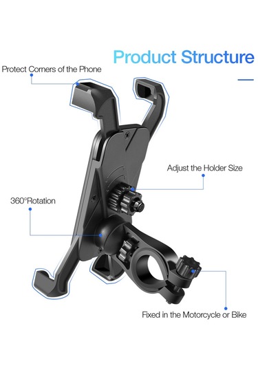 Raxfly Evrensel Motosiklet Gidon Montaj Telefon Standı Tutucu İphone X Xr -