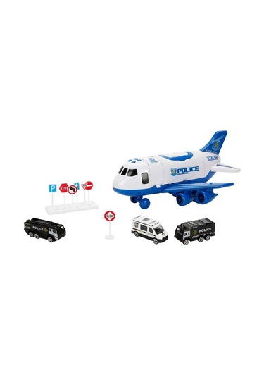 Maxx Wheels Sesli Ve Işıklı Sürtmeli Polis Uçağı