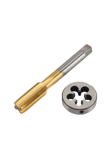 Hha Yüksek Sertlik Unf 1/2 -28 Hss Titanyum Kaplamalı Kılavuz Ve Yuvarlak Kalıp Seti Kalıp Işleme Için Sağ Yönlü Diş Aleti