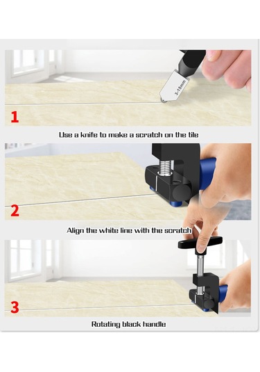 Youmex El Taşınabilir Manuel Cam Ve Seramik Kesici - 3-15mm Kalınlık, Yedek Bıçaklı, Ergonomik Tasarım