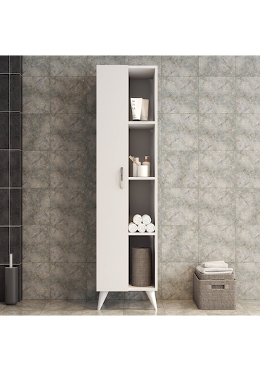 Tek Kapılı Raflı Ütü Masası Dolabı Beyaz - Bdl0301 Beyaz