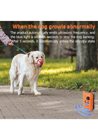 Geeroyoo 50 Fit Mesafe, 3 Ayarlı, Şarj Edilebilir Ultrasonik Köpek Eğitim Cihazı - İç/dış Kullanım İçin Portatif Ve Su Geçirmez