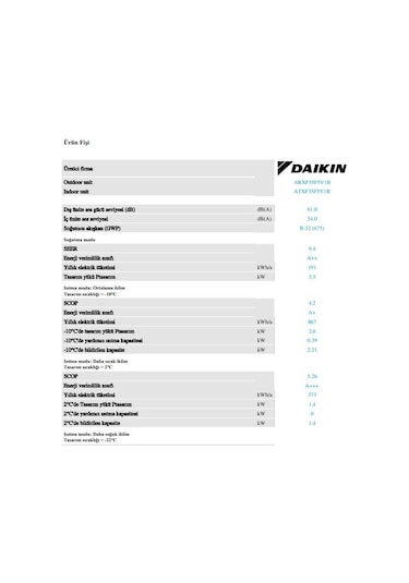 Daikin Siesta Sensira Atxf35f Wifi 12.000 Btu A++ İnverter Klima
