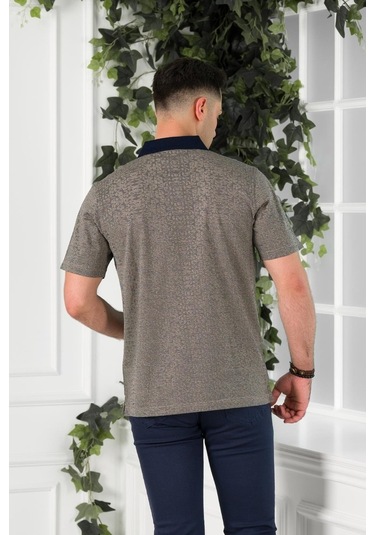 Nehir By Faruk Ülker Polo Yaka Cepli Desenli Merserize Süperfine