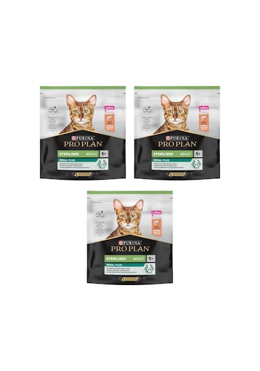 Purina Pro Plan Renal Plus Sterilesed Somonlu Kısırlaştırılmış Kedi Kuru Maması 3 x 400 G