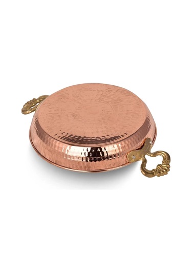 Bakır Tava Darbeli 22 Cm Bakır