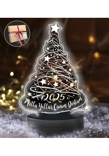 Yılbaşı Ağacı 3d Led Gece Lambası