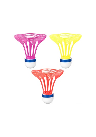 Geeksen Plastik Outdoor Badminton Topu: Stabil Direnc, Hafif Ve Pratik, 3 Adet Rastgele Renkli Paket