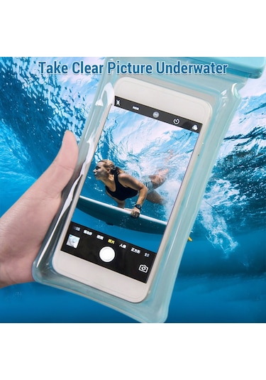 Neevoyu Beyaz Hava Yastığıli Dışarıda Su Geçirmez Telefon Çantası - Parlak Işıklı Dokunmatik Ekran, Dalış Ve Bisiklet Turları İçin BEYAZ