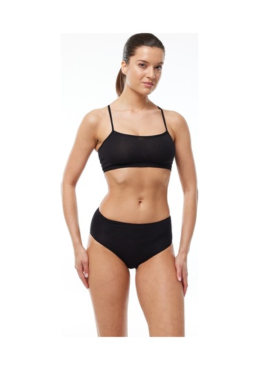 Malabadi Kadın Siyah 6 Lı Paket Modal Yüksek Bel Slip Külot 1955 Siyah