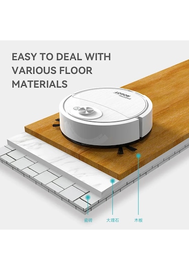 Elektrikli Süpürge Usb Şarj Süpürme Robotu Paspas Makinesi Pet Saç Sert Zemin Type 1 Black Siyah