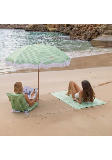 Flamingueo Blake Katlanır 6 Pozisyonlu Plaj Koltuğu Yeşil Yeşil