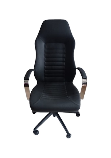 Çalışma Koltuğu Makam Sandalyesi Döküm Süngerli Siyah Metal Ayakl