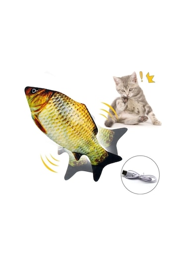 Buğz Hareketli Balık Kedi Oyuncağı Şarjlı