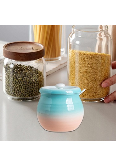 Suntek Mutfak Teneke Kutu 680ml Multiuse Seramik Yeşil