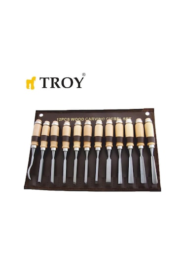 Troy 25004 Ahşap Oyma Seti. 12 Parça