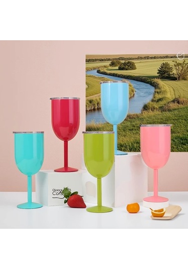 Elmpaly Kırmızı 420ml Paslanmaz Çelik Termos: Sızdırmaz Bpa İçermez, Seyahat Ve Partiler İçin