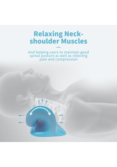 Gajeena Mavi Boyutlu Boyun Egzersiz Cihazı - Kas Gerginliği Ve Ağrısı Giderici Tıraşyon Yöntemiyle Boyun Ve Omuz Rahatlatıcı Yastık Mavi