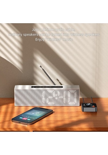 Honmex 5.1 Hıfı Bluetooth Alıcı, Nfc İle Araç Bluetooth Adaptörü, Konuşma Desteği Ve Tf Kartlı Mp3 Çalar