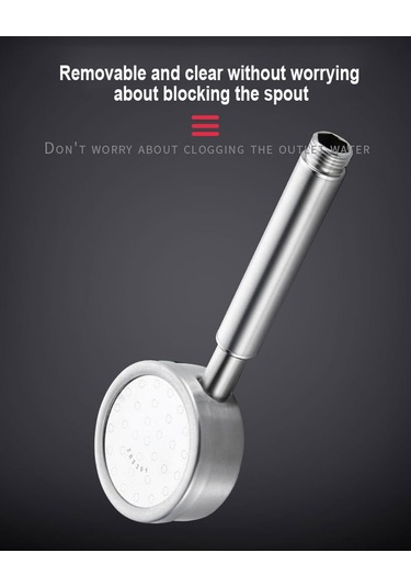 Qingmipy Paslanmaz Çelik Filtreli Duş Başlığı Seti - 1.5m Hortumlu Modern Banyo Aksesuarı Diğer