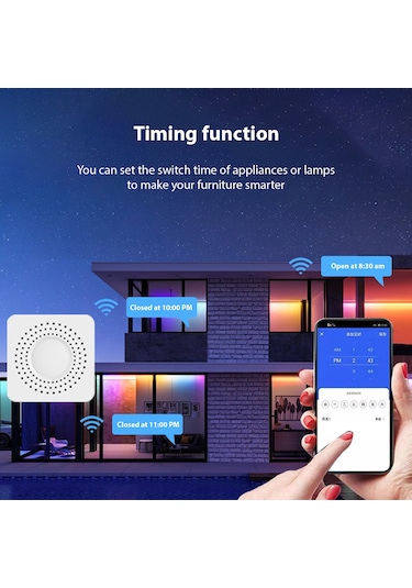 Gajeena Tuya Akıllı Wifi Anahtarı - 16a Çift Kontrollü Uzaktan Kumandalı Açma/kapama Anahtarı Tuya Wifi
