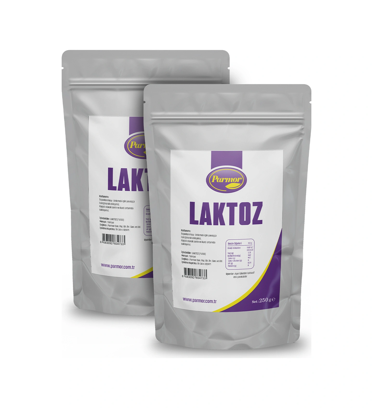 Parmor Laktoz 250gx2 Menşei:Türkiye