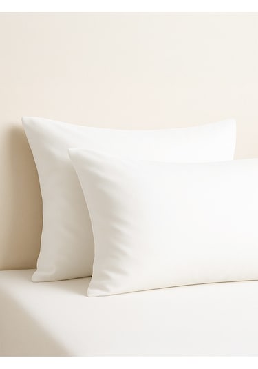 Purecomfort %100 Pamuk 2'li Yastık Kılıfı Seti Beyaz