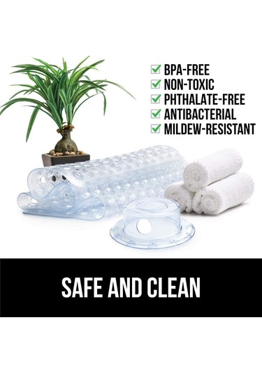 Lebıhmurah Bf1432 2 Paket Küvet Taşma Tahliye Kapağı Vantuz Contası Banyo Taşma Giderleri İçin Derin Banyo İçin Küvet Durdurucu Şeffaf