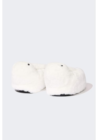 DeFacto Kız Çocuk Düz Taban Panduf A9709A824WNWT1 Beyaz