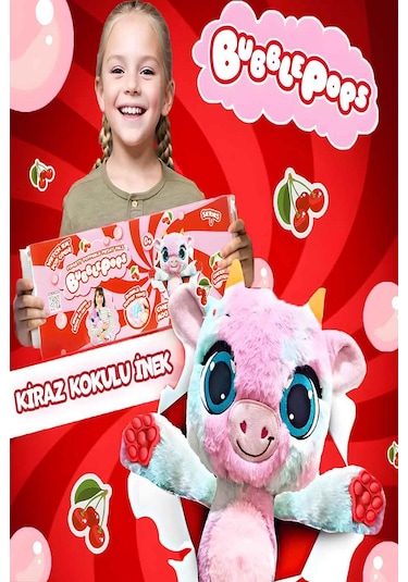 Bubble Pops Cherry Moo Cow: Kokusuyla Büyüleyen Şişme Peluş İnek