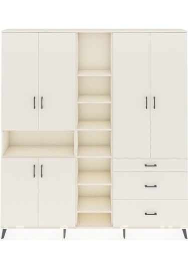 Arges Dolap 13 Raflı 3 Çekmeceli 6 Kapaklı 220x30x243 Aytaşı-aytaşı/aytaşı Aytası/aytası