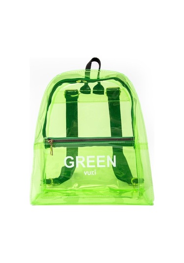 Renkli Şeffaf Sırt Çantası Yeşil
