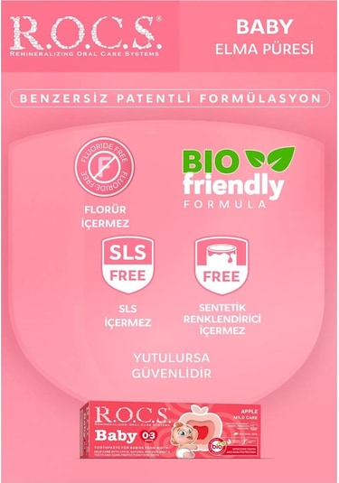 R.o.c.s. Baby 0-3 Yaş Elma Püresi Diş Macunu 35ml