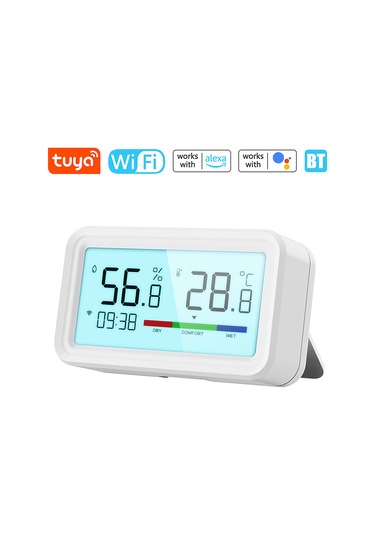 Lemestar Akıllı Wifi/bt Nem Ve Sıcaklık Ölçer - Uzaktan Kontrol, Grup Yönetimi, Tip-c Şarj, Duvara Monte