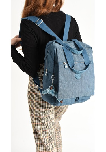 İki Fonksiyonlu Sırt Ve El Çantası Ultra Hafif Mavi Model:571-5h - Mavi
