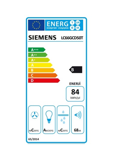 Siemens LC66GCD50T iQ300 Duvar Tipi 60 CM Davlumbaz