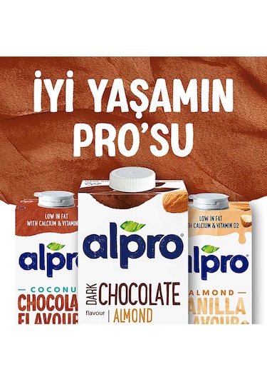 Alpro Bitter Çikolatalı Badem Sütü 1 L