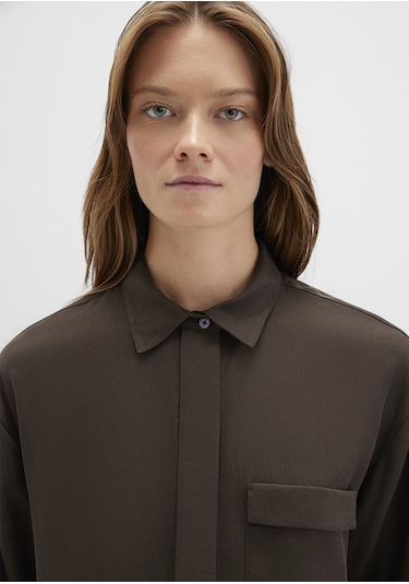 Mavi - Kahverengi Gömlek 1211354-71540 Kahverengi