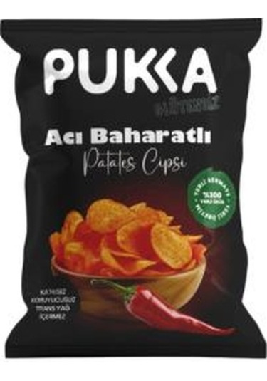 Pukka Glutensiz Acı Baharatlı Patates Cipsi 70 G