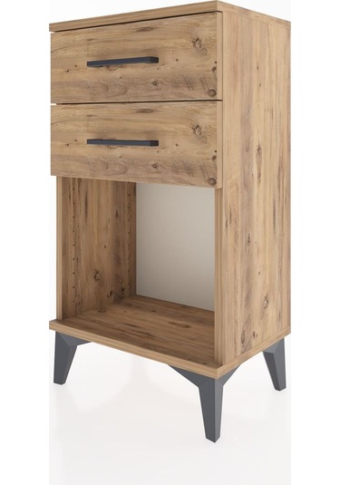 Arges Komodin 2 Çekmeceli 44x30x80 Çam-çam Çam