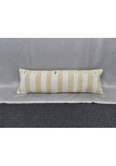 Zehra Abla Halı Yeni El Dokuma Dekoratif Lumbar Kilim Kırlent Yastık Kılıfı 6687 Çok Renkli