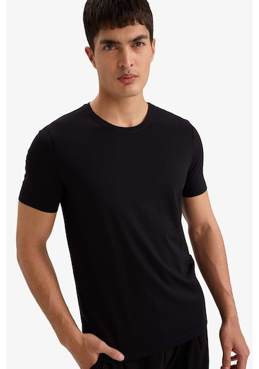Defacto Slim Fit Tişört M6606az26spbk81 Siyah-bk81