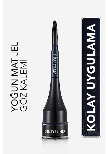 Flormar Özel Fırça Başlıklı Yoğun Pigmentli Mat Jel Eyeline -gel Eyeliner-02 Oceanblue-8690604591886