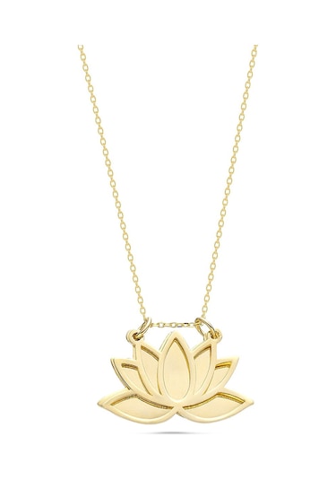 Sefa Gold 14 Ayar Altın Kapaklı Lotus Çiçeği Kolye
