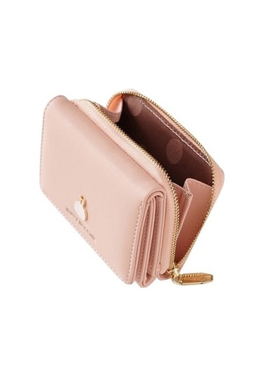 Batsıoe Kare Bayanlar Cüzdan Üç Katlı Çok Fonksiyonlu Kart Tutucu Fermuar Karikatür Bozuk Para Cüzdanı Açık Mavi Açık Mavi