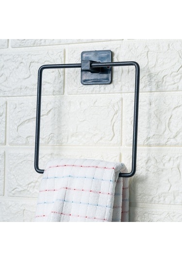 Buffer Kendiliğinden Yapışkanlı Siyah Paslanmaz Metal Kare Havluluk Çok Renkli