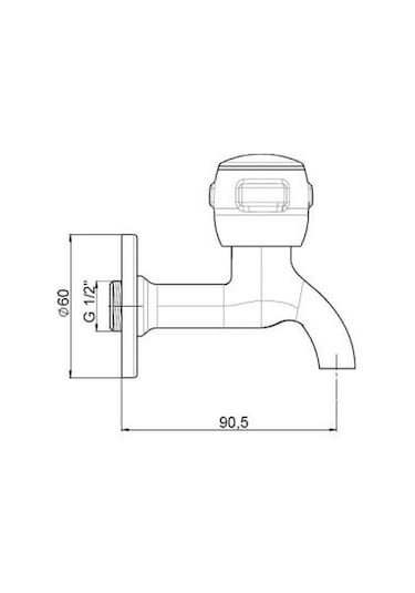 Gpd Kısa Musluk Rios Kms30 Krom