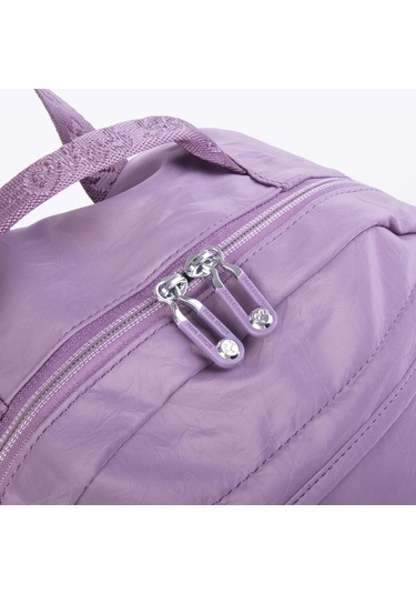 Nas Bag Extra Hafif Su Geçirmez Çok Gözlü Waterproof Unisex Sırt Çantası 30x40 Cm Mor