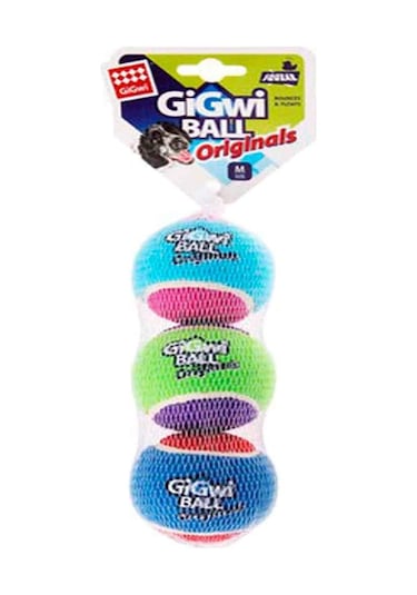 Gigwi Köpek Oyuncağı Tenis Topu 3'lü Köpek Oyuncağı 6 CM